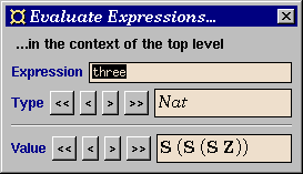 [Evaluate Expressions
Window]